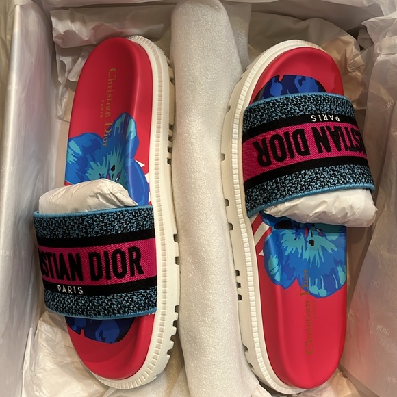 DIOR Sandal DWAY Slide 100% Authentic - Picture 6 of 10